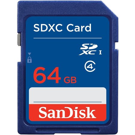 SANDISK RETAIL STORAGE MEDIA Sandisk Sdxc Memory Card, 64Gb, Sdsdb-064G-A46, Class 4, Retail Pkg SDSDB-064G-A46